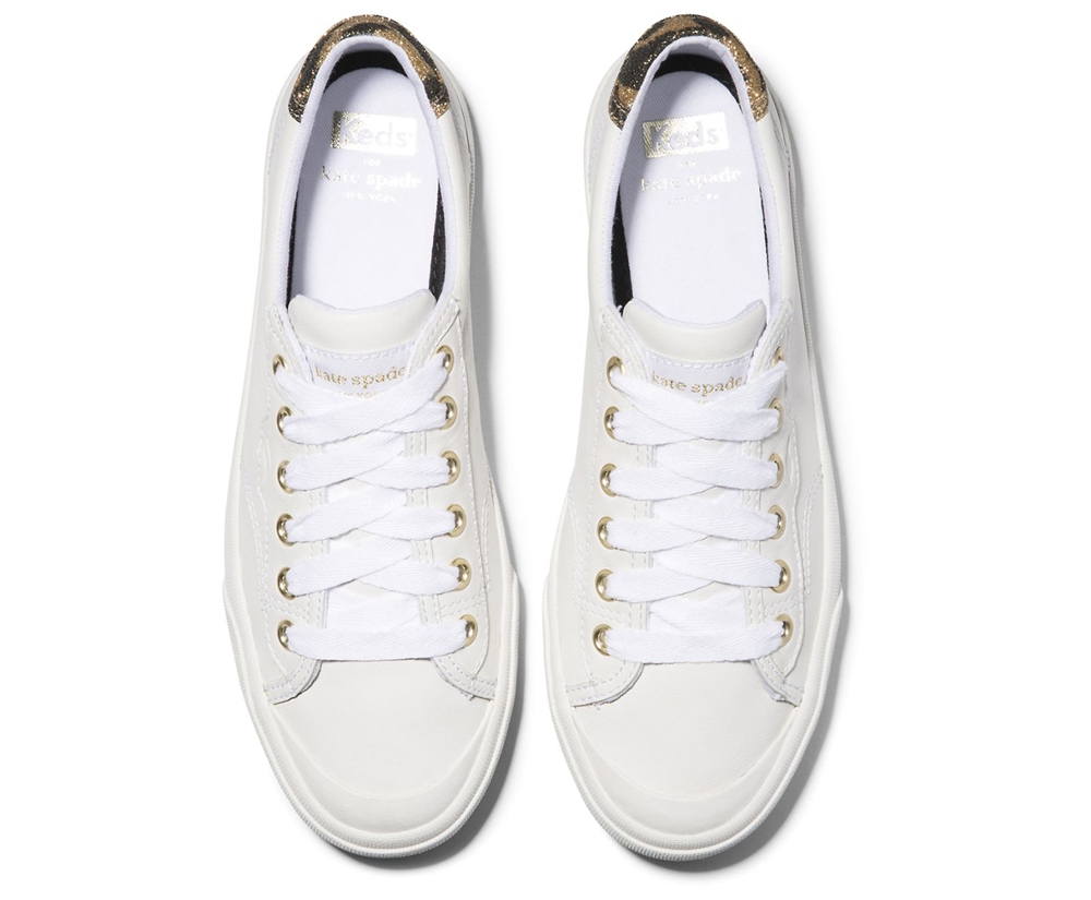 Keds Sneakers White - Kate Spade new york Crew Kick 75 Leather - Womens RWQSIX-728